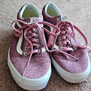 Vans Sparkly Pink Old Skool Sneakers